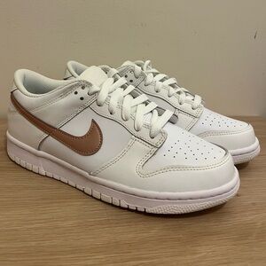 Nike Dunk Low (GS) White Metallic Red Bronze Size 6.5Y (Women's 8)